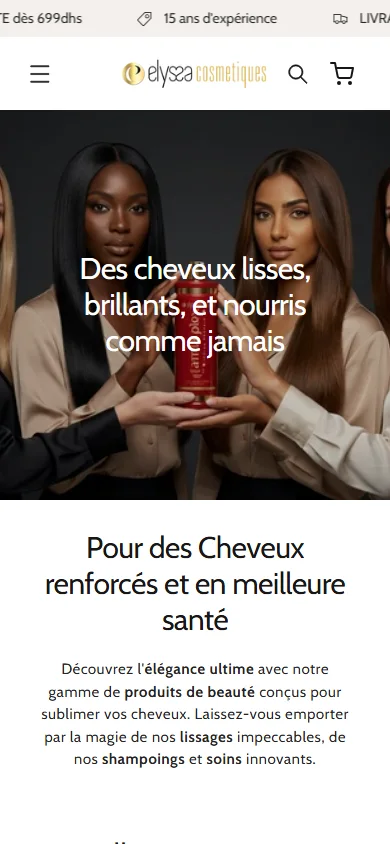 Elyssa Cosmetiques Maroc — mobile