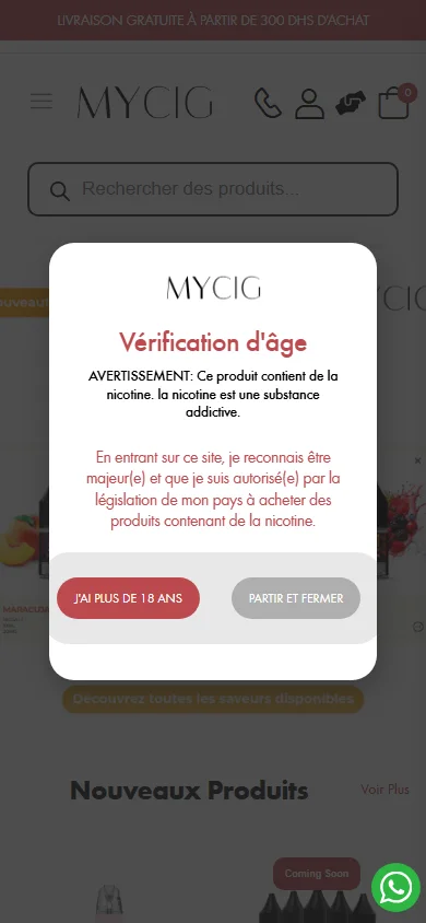 MyCig Maroc — mobile
